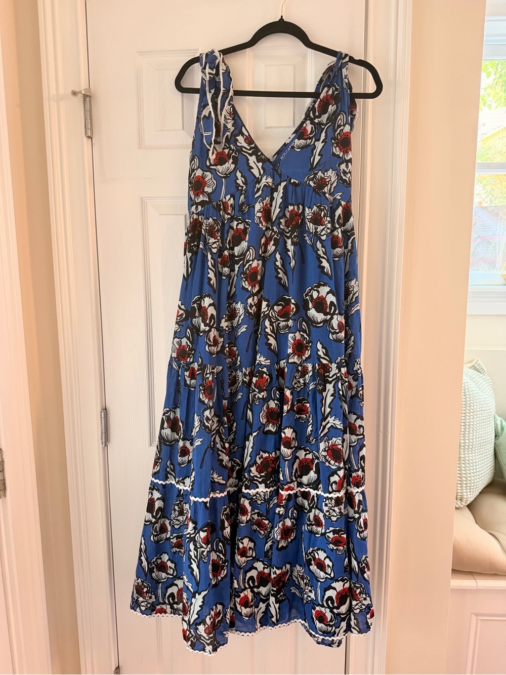 Ro’s Garden Blue Floral Tiered Maxi Dress